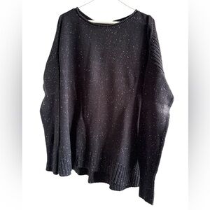 Caslon Black Speckled Crew Neck Sweater